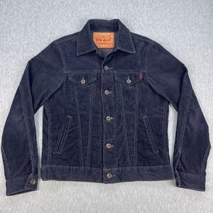 Iron Heart IHJ-69 Corduroy Type III Trucker Jacket Mens 36 (Small) Black 14-Wale